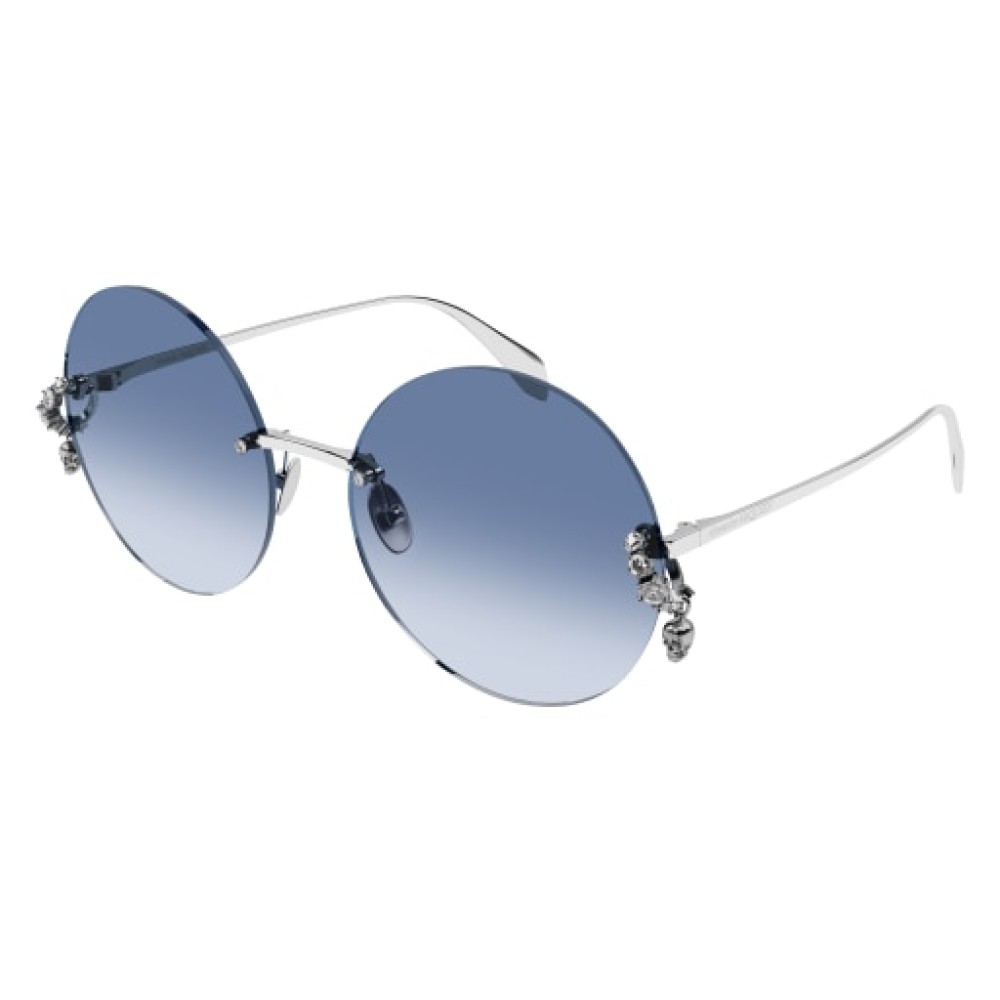 Alexander McQueen AM0418S - 003 - 62 Lunettes de soleil Silver Round