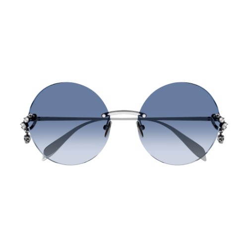 Alexander McQueen AM0418S - 003 - 62 Lunettes de soleil Silver Round