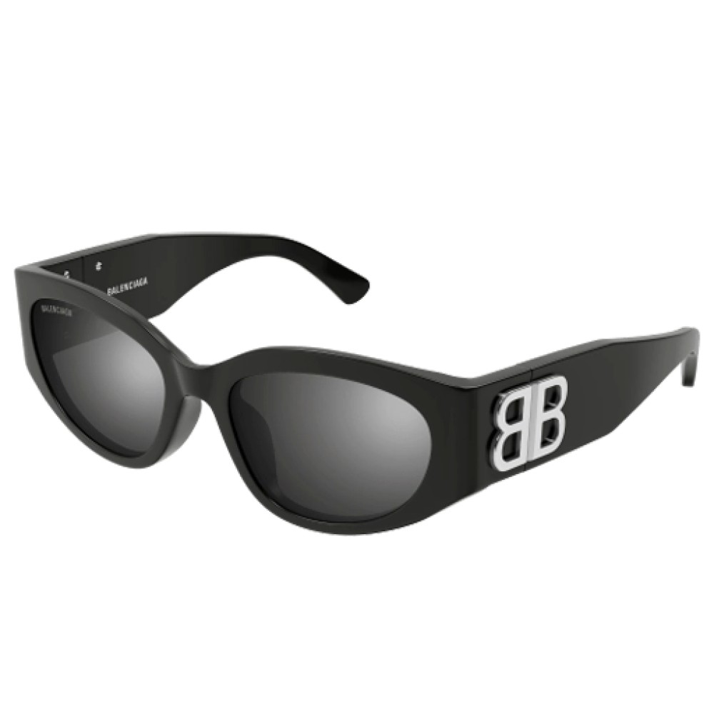 Balenciaga BB0324SK - 007 - 55 Lunettes de soleil Gris Ovale
