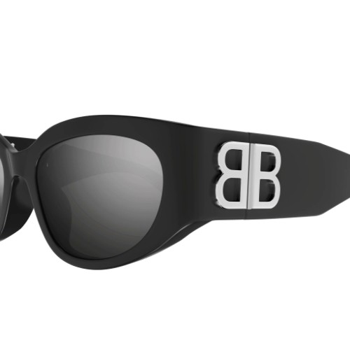 Balenciaga BB0324SK - 007 - 55 Lunettes de soleil Gris Ovale