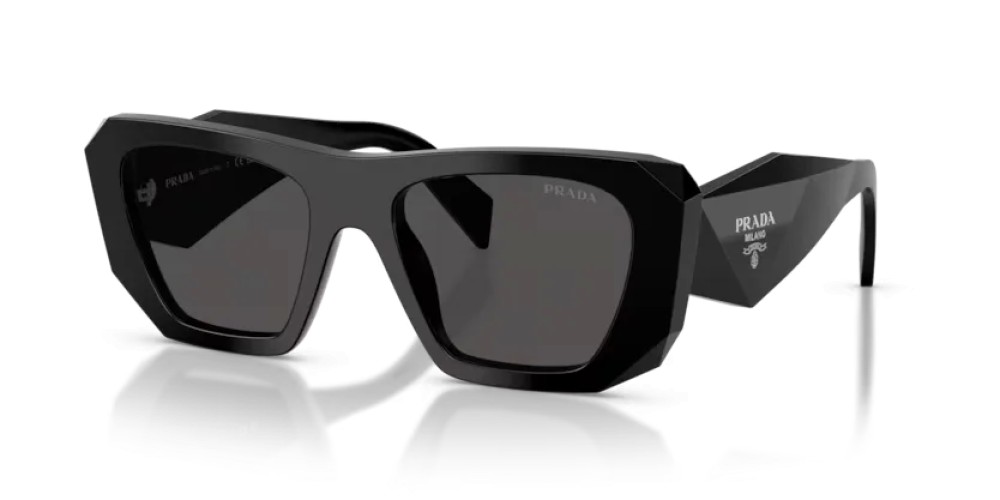 PRADA PR B18S - 16K08Z - 53 Lunettes de soleil Noir Angulaire
