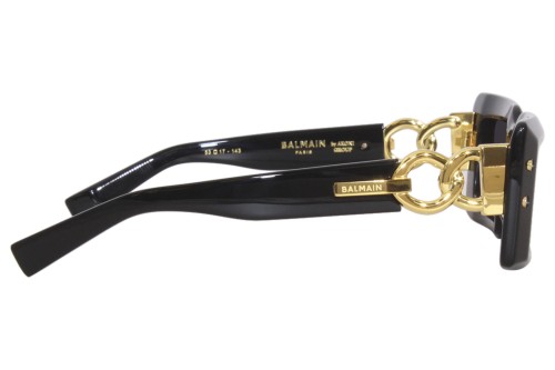 Balmain BPS-145 IMPERIAL - A - 53 Lunettes de soleil Or, Noir Angulaire