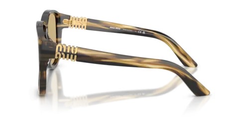 MIU MIU MU A08S - 25E1OR - 61 Lunettes de soleil Rayé loden Pilote (Aviateur)