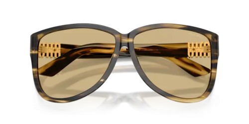 MIU MIU MU A08S - 25E1OR - 61 Lunettes de soleil Rayé loden Pilote (Aviateur)