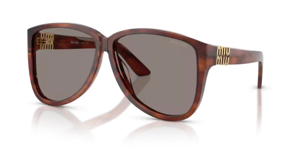 MIU MIU MU A08S - 26E80Q - 61 Lunettes de soleil Rayé tabac Pilote (Aviateur)