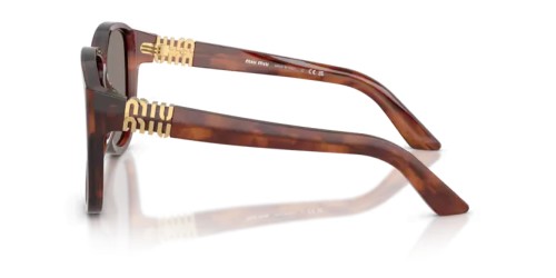 MIU MIU MU A08S - 26E80Q - 61 Lunettes de soleil Rayé tabac Pilote (Aviateur)