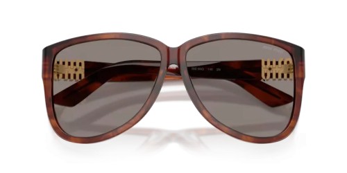 MIU MIU MU A08S - 26E80Q - 61 Lunettes de soleil Rayé tabac Pilote (Aviateur)