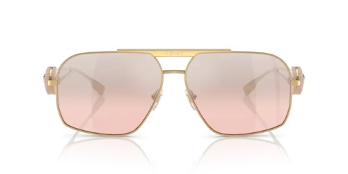 VERSACE VE2269 - 10027E - 62 Lunettes de soleil Or Irrégulier