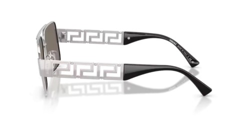 VERSACE VE2290 - 10016G - 61 Lunettes de soleil Argent Rectangle