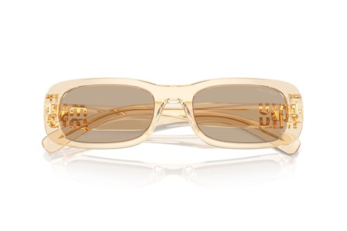MIU MIU MU 08ZS - ​11T40F - ​53 Lunettes de soleil Transparent sable Angulaire