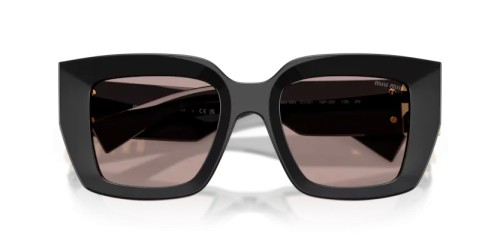 MIU MIU MU B05S - 16K20I - 51 Lunettes de soleil Noir Angulaire