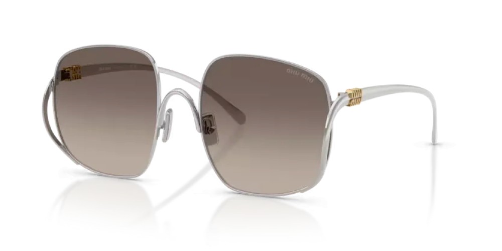 MIU MIU MU A57S - 1BC30S - 57 Lunettes de soleil Argent Angulaire