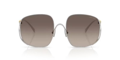 MIU MIU MU A57S - 1BC30S - 57 Lunettes de soleil Argent Angulaire