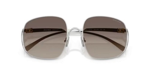 MIU MIU MU A57S - 1BC30S - 57 Lunettes de soleil Argent Angulaire