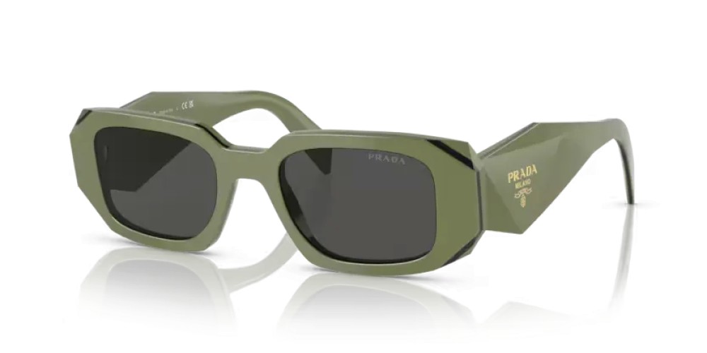 PRADA PR 17WS - 13N5S0 - 49 Lunettes de soleil Sauge/noir Rectangle