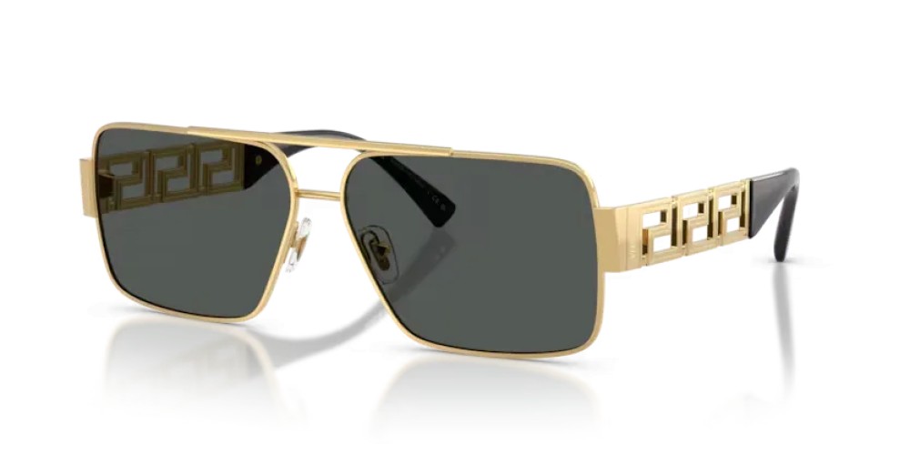 VERSACE VE2290 - 100287 - 61 Lunettes de soleil Or Rectangle