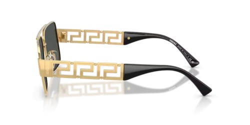 VERSACE VE2290 - 100287 - 61 Lunettes de soleil Or Rectangle