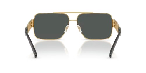 VERSACE VE2290 - 100287 - 61 Lunettes de soleil Or Rectangle