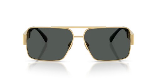 VERSACE VE2290 - 100287 - 61 Lunettes de soleil Or Rectangle
