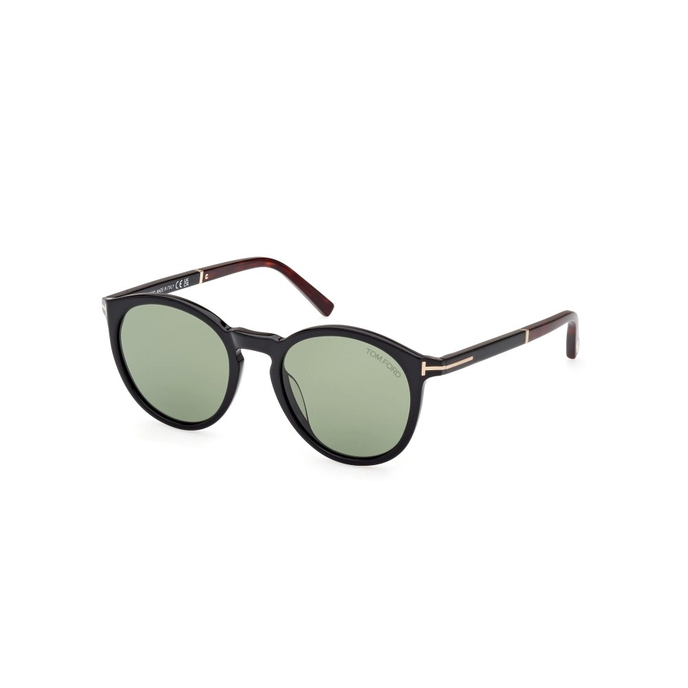 Tom Ford FT1021 ELTON - 01N - 51 Lunettes de soleil Noir brillant Rond
