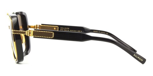 Balmain BPS-160 SOLDIER - A - 59 Lunettes de soleil Or, Noir Pilote (Aviateur)