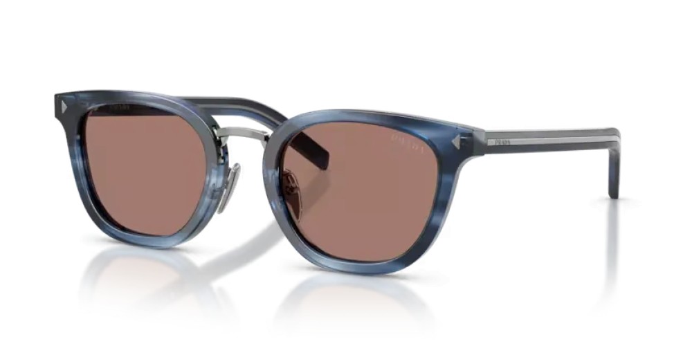 PRADA PR C01SD - 26F05D - 52 Lunettes de soleil Havane bleu Œil de chat