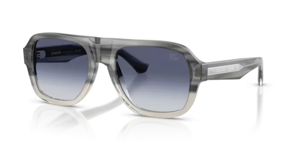 BURBERRY BE4478 - 420814 - 55 Lunettes de soleil Rayé gris dégradé Pilote (Aviateur)