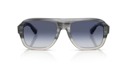 BURBERRY BE4478 - 420814 - 55 Lunettes de soleil Rayé gris dégradé Pilote (Aviateur)