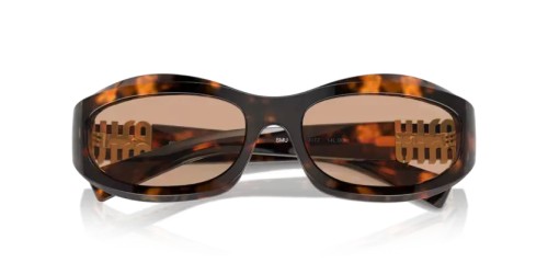 MIU MIU MU 14ZS - 14L90H - 59 Lunettes de soleil Havane miel Irrégulier