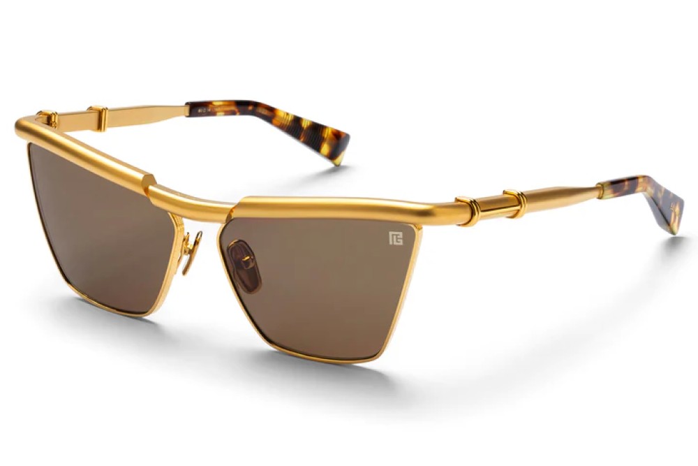 Balmain BPS-169 VICTOIRE - C - 60 Lunettes de soleil Or, Havane Œil de chat