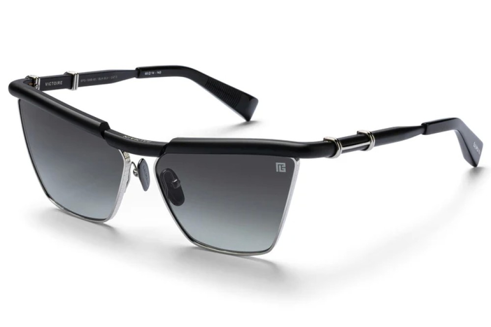 Balmain BPS-169 VICTOIRE - B - 60 Lunettes de soleil Argent, Noir Œil de chat