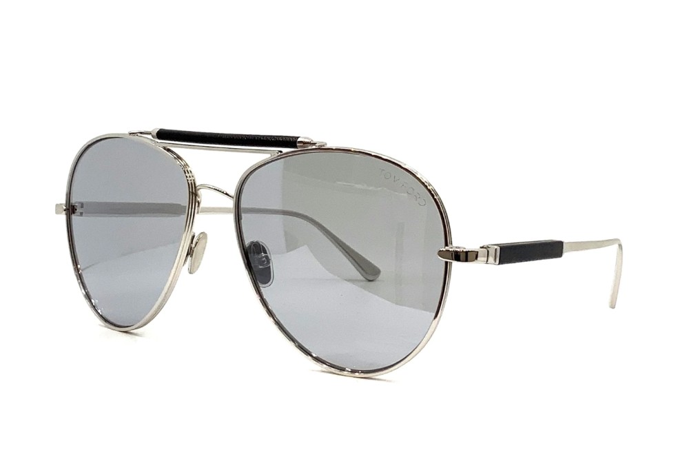 Tom Ford TOM N.16-Private Collection - 18D - 60 - AVEC DES VERRES PHOTOCHROMIQUES Lunettes de soleil Argent Pilote (Aviateur)