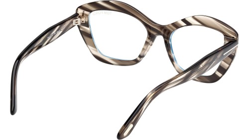 Tom Ford FT6044-B - 056 - 54 - AVEC DES VERRES À FILTRE ANTI LUMIÈRE BLEU-VIOLET Cadres optiques Havane coloré Œil de chat