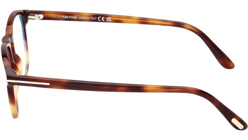 Tom Ford FT5899-B - 056 - 48 - AVEC DES VERRES À FILTRE ANTI LUMIÈRE BLEU-VIOLET Cadres optiques Havane dégradé Pantó / Arrondi