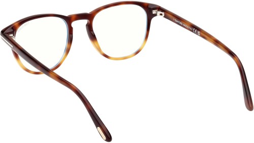 Tom Ford FT5899-B - 056 - 48 - AVEC DES VERRES À FILTRE ANTI LUMIÈRE BLEU-VIOLET Cadres optiques Havane dégradé Pantó / Arrondi