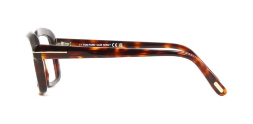 Tom Ford FT5888-B - 054 - 54 - AVEC DES VERRES À FILTRE ANTI LUMIÈRE BLEU-VIOLET Cadres optiques Havane brillant Angulaire