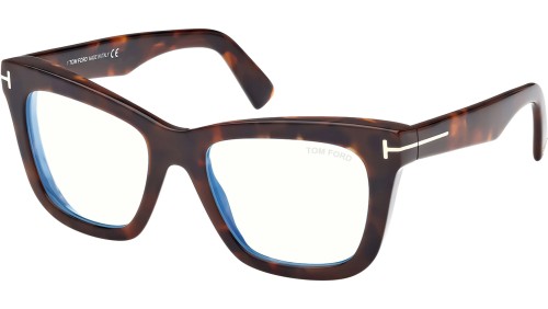 Tom Ford FT5881-B - 052 - 52 - AVEC DES VERRES À FILTRE ANTI LUMIÈRE BLEU-VIOLET Cadres optiques Cat Eye