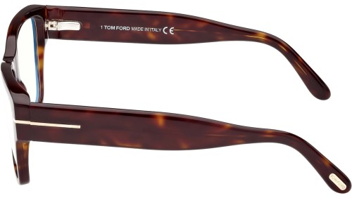 Tom Ford FT5878-B - 052 - 55 - AVEC DES VERRES À FILTRE ANTI LUMIÈRE BLEU-VIOLET Cadres optiques Havane foncé Œil de chat