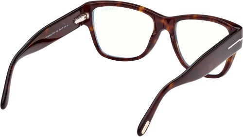 Tom Ford FT5878-B - 052 - 55 - AVEC DES VERRES À FILTRE ANTI LUMIÈRE BLEU-VIOLET Cadres optiques Havane foncé Œil de chat