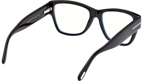 Tom Ford FT5878-B - 001 - 55 - AVEC DES VERRES À FILTRE ANTI LUMIÈRE BLEU-VIOLET Cadres optiques Noir Œil de chat