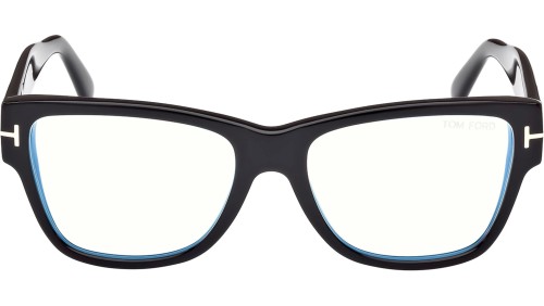 Tom Ford FT5878-B - 001 - 55 - AVEC DES VERRES À FILTRE ANTI LUMIÈRE BLEU-VIOLET Cadres optiques Noir Œil de chat