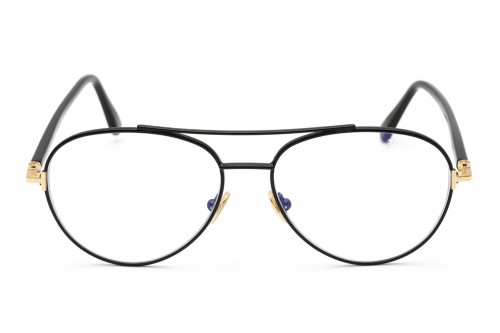 Tom Ford FT5684-B - 001 - 55 - AVEC DES VERRES À FILTRE ANTI LUMIÈRE BLEU-VIOLET Cadres optiques Noir brillant Pilote (Aviateur)