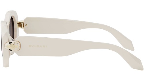 Bvlgari BV40007I SERPENTI - 25A - 52 Lunettes de soleil Blanc Ovale