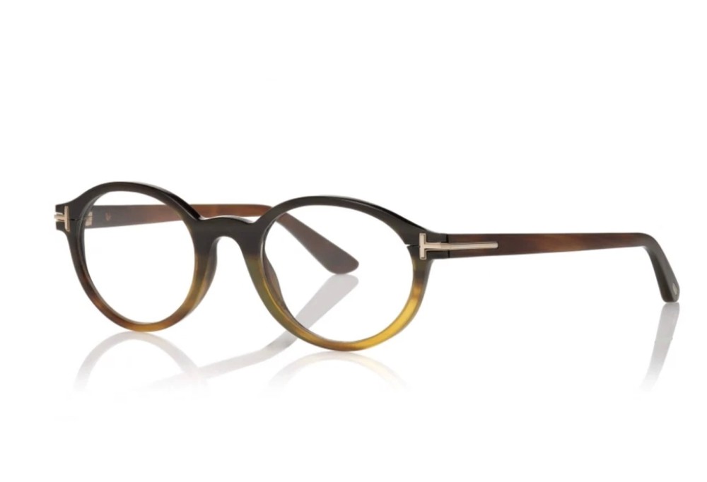 Tom Ford FT5720-Private Collection REAL HORN - 064 - 49 Cadres optiques Corne marron Ovale