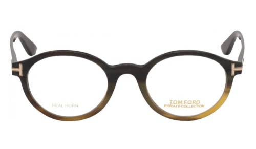 Tom Ford FT5720-Private Collection REAL HORN - 064 - 49 Cadres optiques Corne marron Ovale