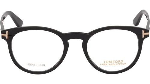 Tom Ford FT5721-Private Collection - 063 - 49 Cadres optiques Corne noire Pantó / Arrondi