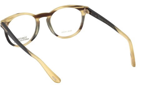 Tom Ford FT5721-Private Collection REAL HORN - 062 - 49 Cadres optiques Corne noire blonde Pantó / Arrondi