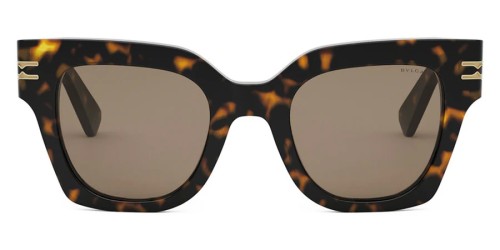 Bvlgari BV40013I ZERO1 - 52E - 49 Lunettes de soleil Havane Angulaire