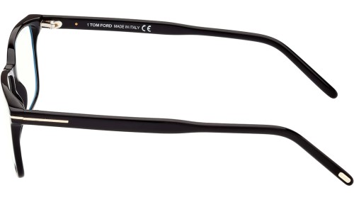 Tom Ford FT5802-B - 001 - 53 - AVEC DES VERRES À FILTRE ANTI LUMIÈRE BLEU-VIOLET Cadres optiques Noir brillant Angulaire