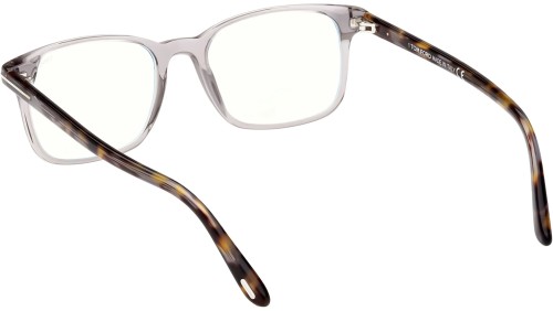 Tom Ford FT5831-B - 020 - 51 - AVEC DES VERRES À FILTRE ANTI LUMIÈRE BLEU-VIOLET Cadres optiques Gris cristal brillant Angulaire